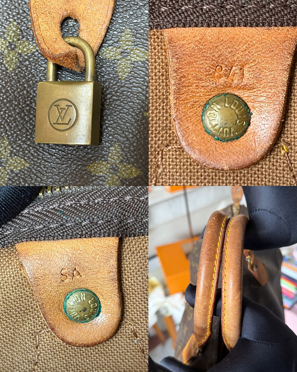 Miniature : Louis Vuitton Speedy 35 – Vintage authentique – Code SA841 – Ancien cadenas 