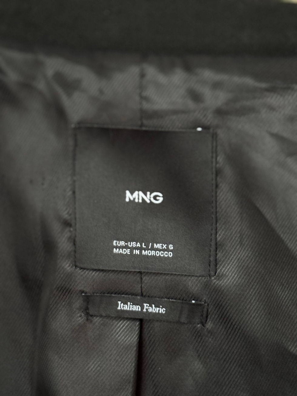 Miniature : Manteau mango taille L avec du viscose de la laine noir en très bon état 
