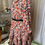 Miniature : Robe kilky Paris taille l blanche à motif floral orange et bleu 