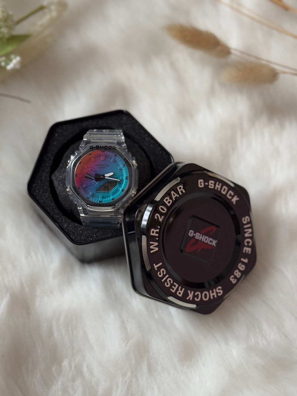 Miniature : Montre g-schock transparente en très bon état avec boîte