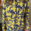Miniature : Cardigan land’s end taille l bleu et jaune en très bon état à motif floral 