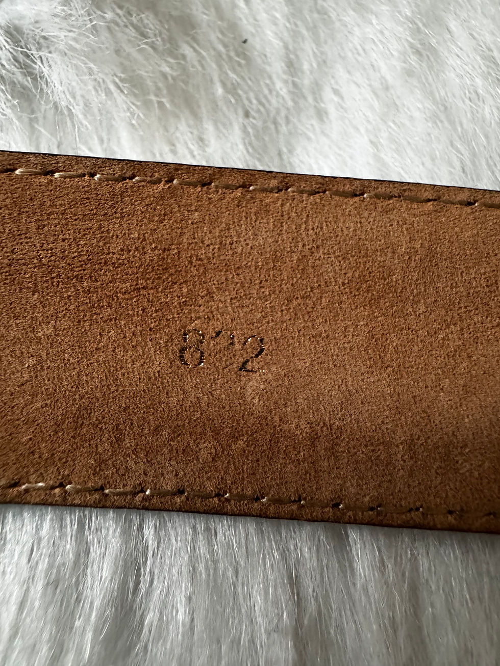 Miniature : Ceinture longchamp verte à motif cousus  en très bon état taille 80/32