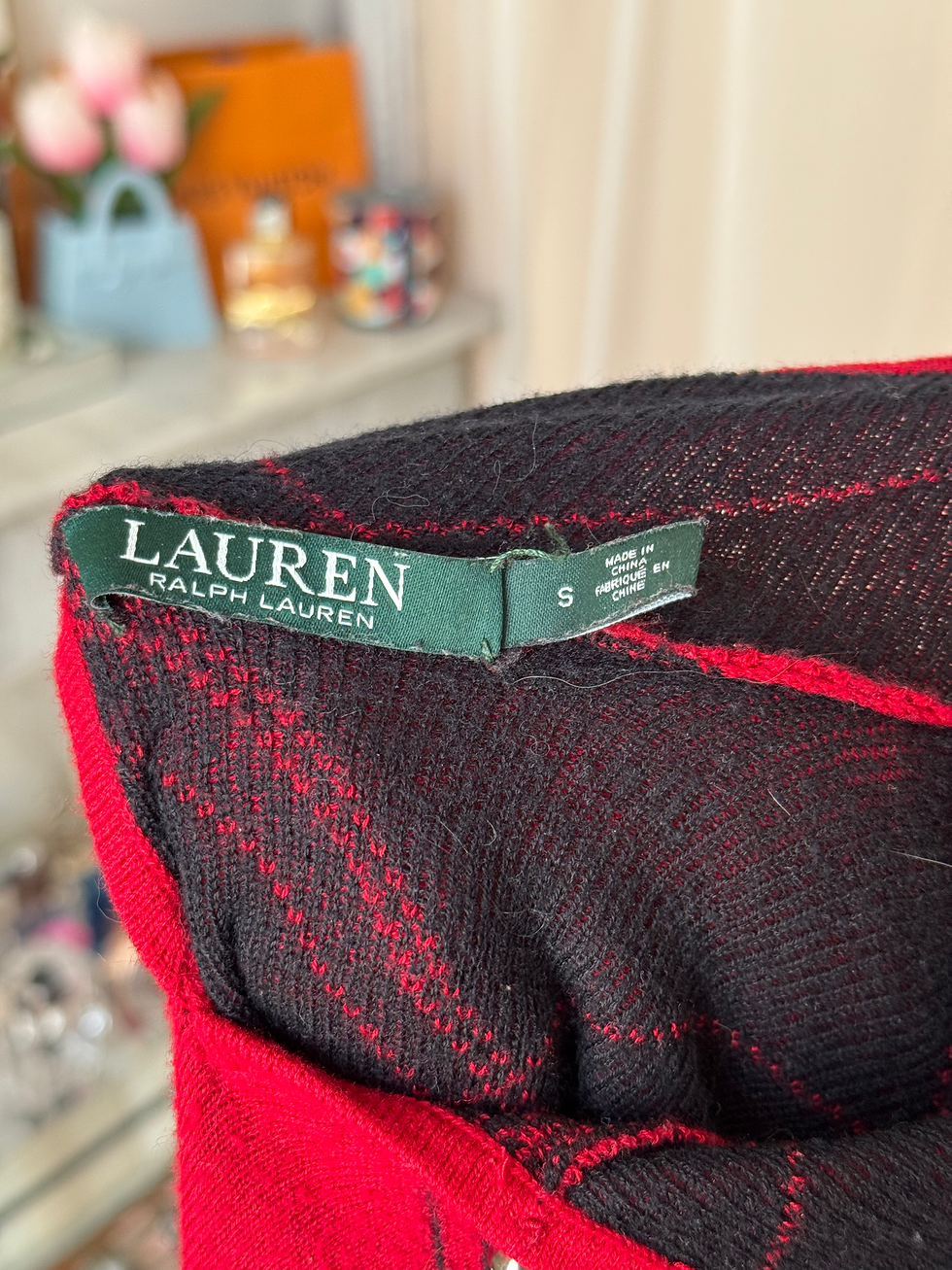 Miniature : Pull Lauren Ralph Lauren rouge taille s en très bon état 