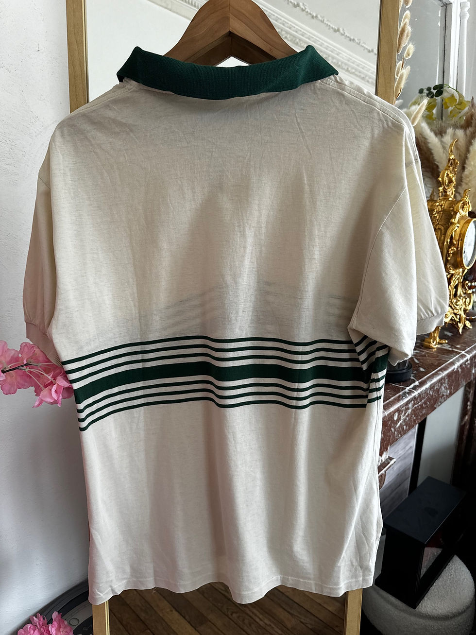 Miniature : Polo Lacoste, beige et vert, taille M /l vintage en  bon état, 100 % coton