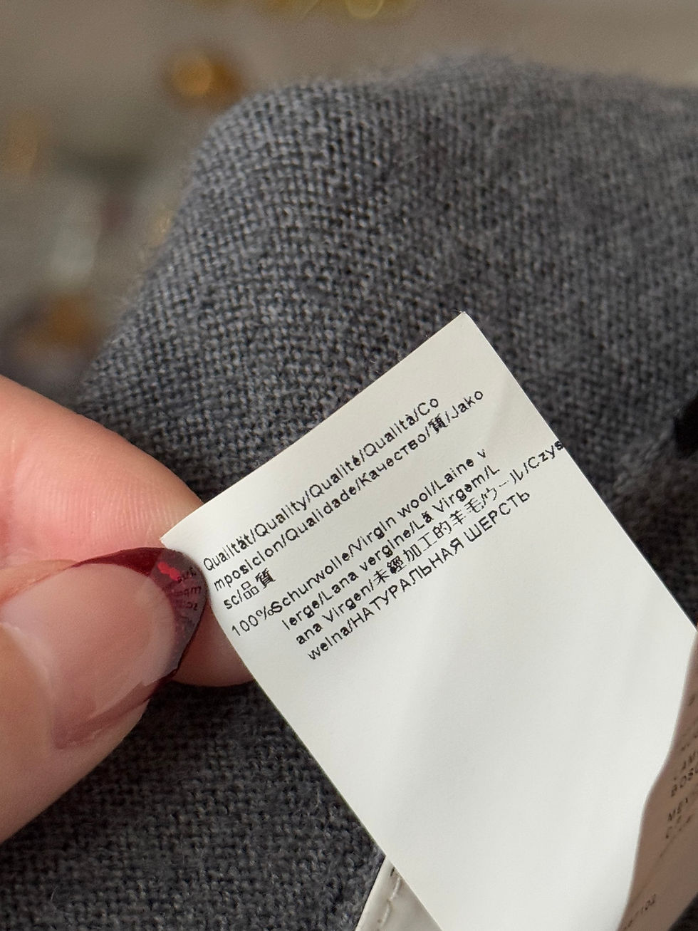 Miniature : Polo longues manches Hugo boss gris en laine  en très bon état taille L 