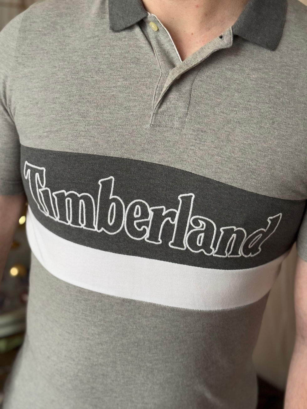 Miniature : Polo Timberland taille L gris et blanc en très bon état 