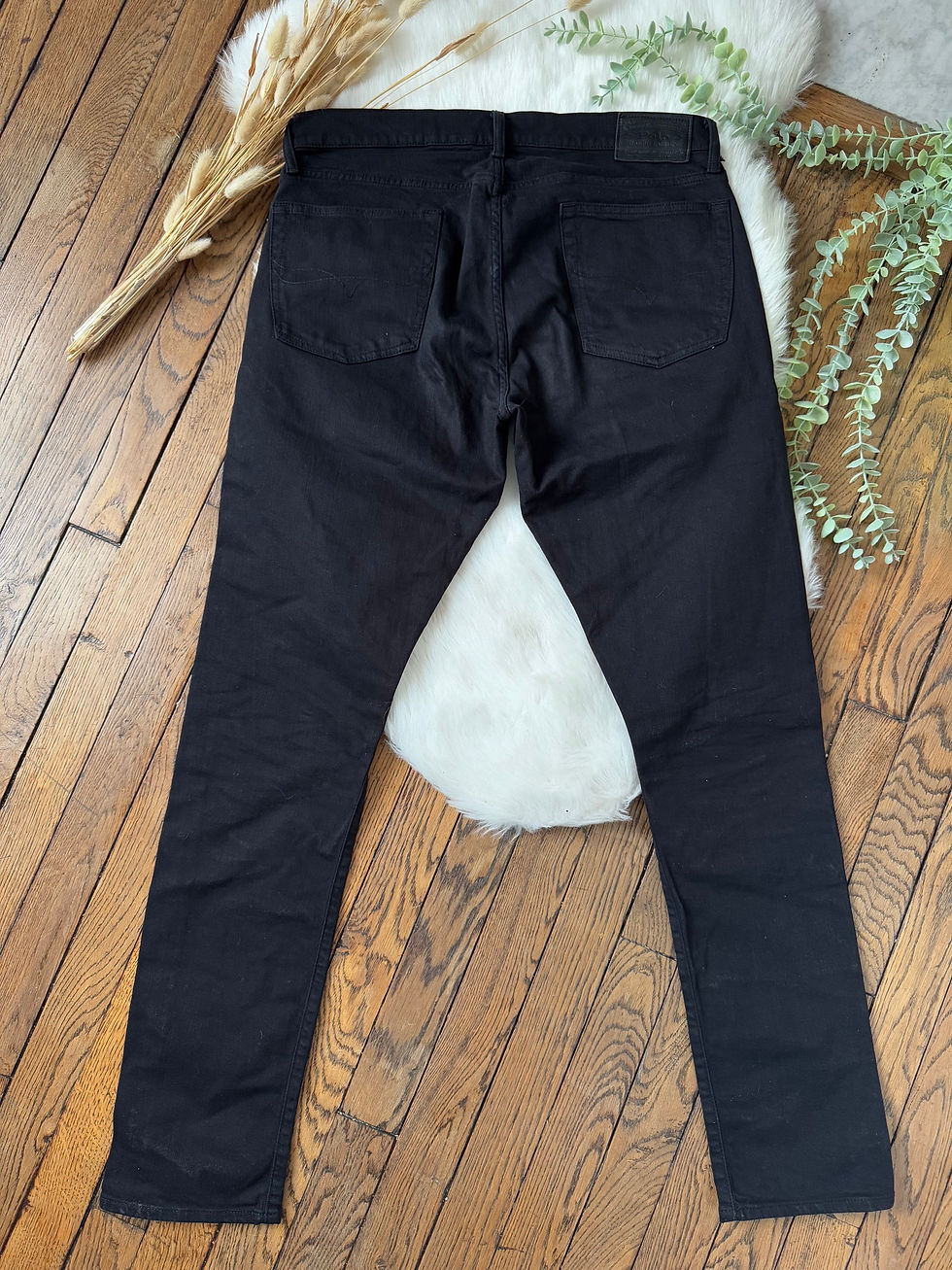 Miniature : Jeans polo Ralph Lauren noir en très bon état w34l34 taille 46 cm longueur 116cm