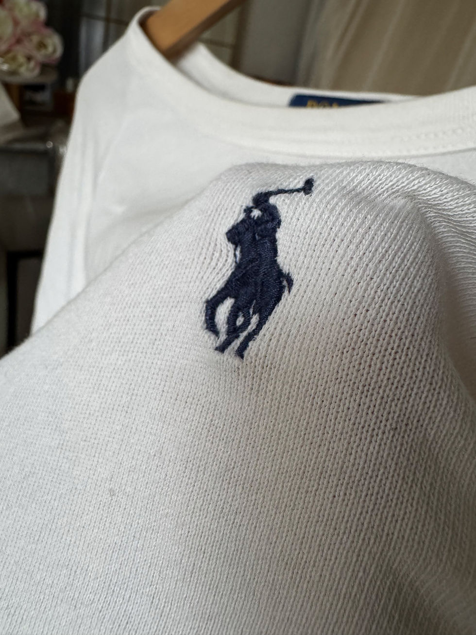 Miniature : T shirt manches longues Ralph Lauren blanc en très bon état en coton taille m