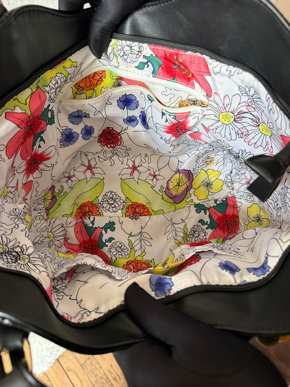 Miniature : Sac à main desigual noir avec motif en très bon état