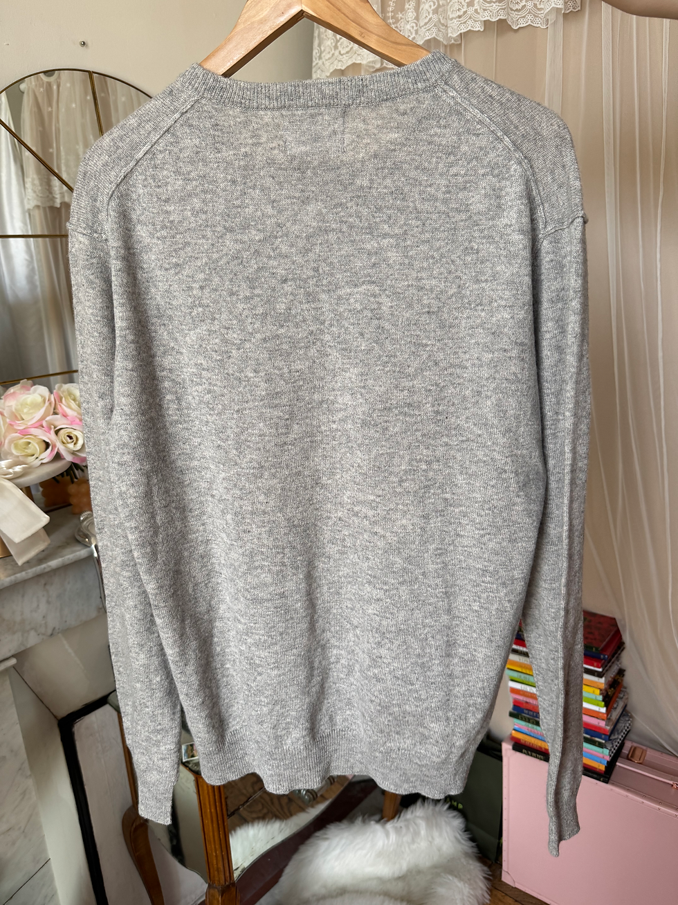 Miniature : Pull 100% cachemire gris taille 40 / l en très bon état 