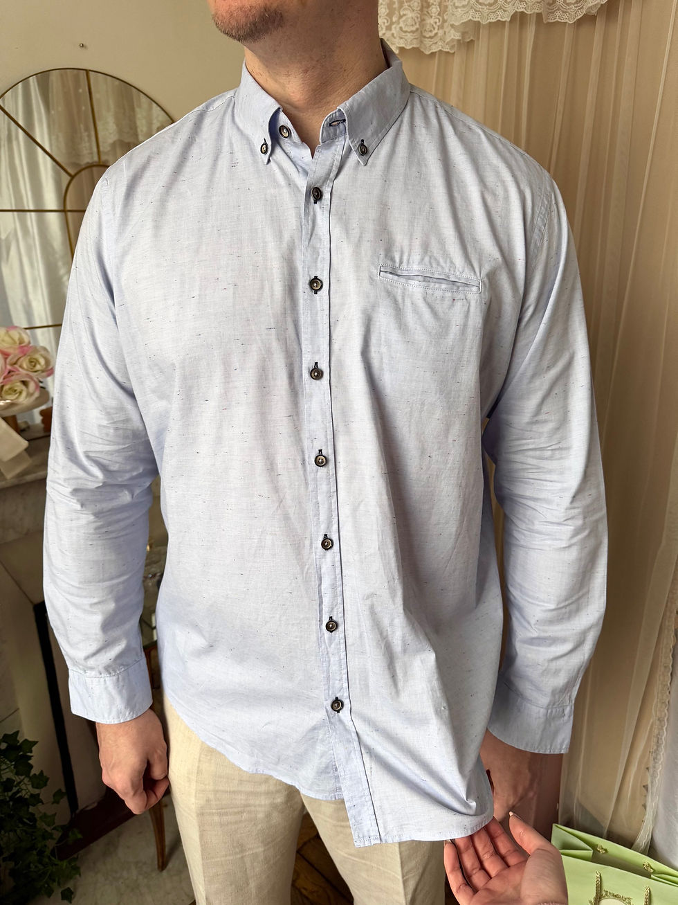 Miniature : Chemise bleu Bugatti en coton taille xxl en très bon état bleu