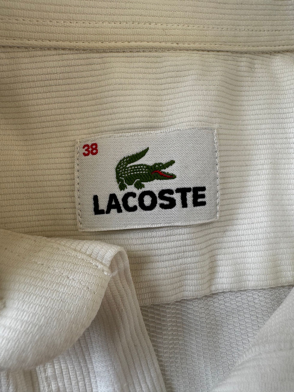 Miniature : Chemise Lacoste taille 38/m blanc en coton en bon état