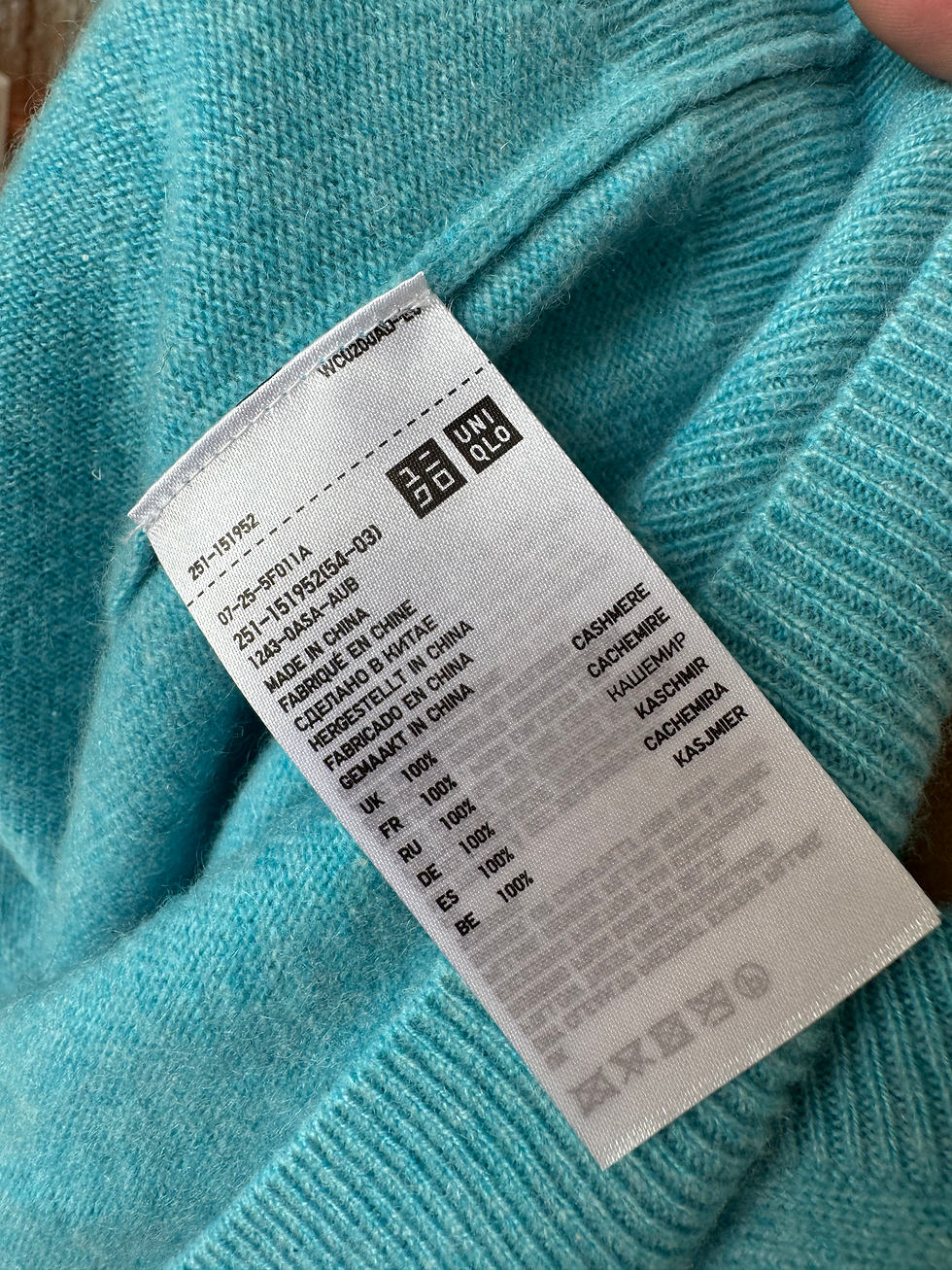 Miniature : Pull 100% cachemire uniqlo taille l bleu en très bon état 