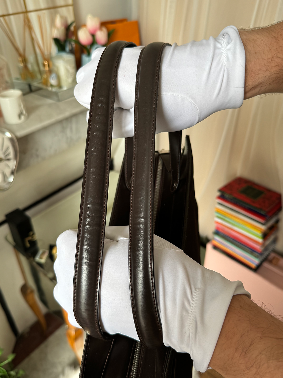 Miniature : Sac à main avec anses Salvatore Ferragamo marron en très bon état 