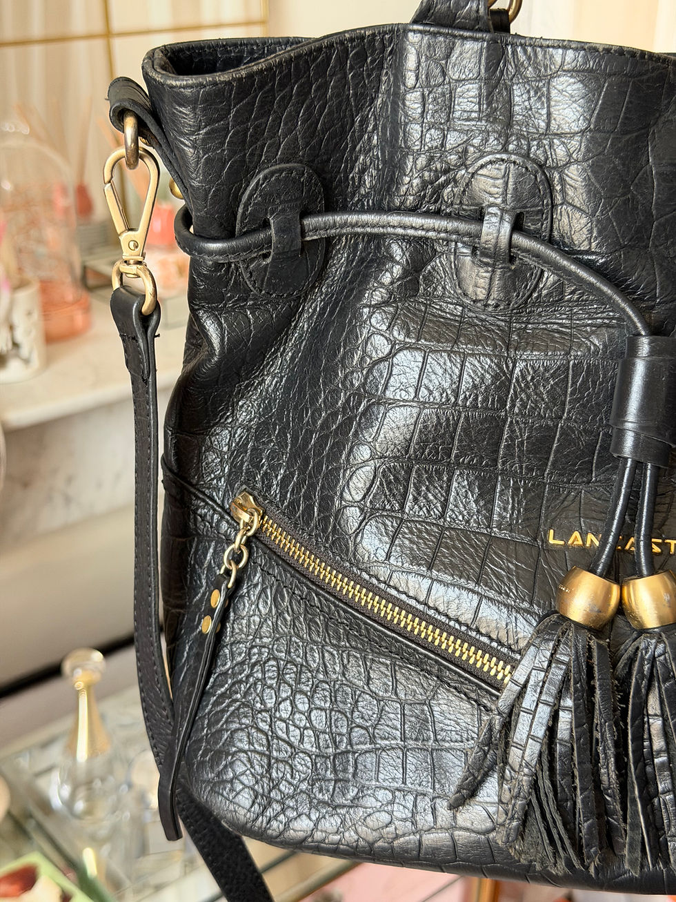 Miniature : Sac lancaster noir en très bon état extérieur