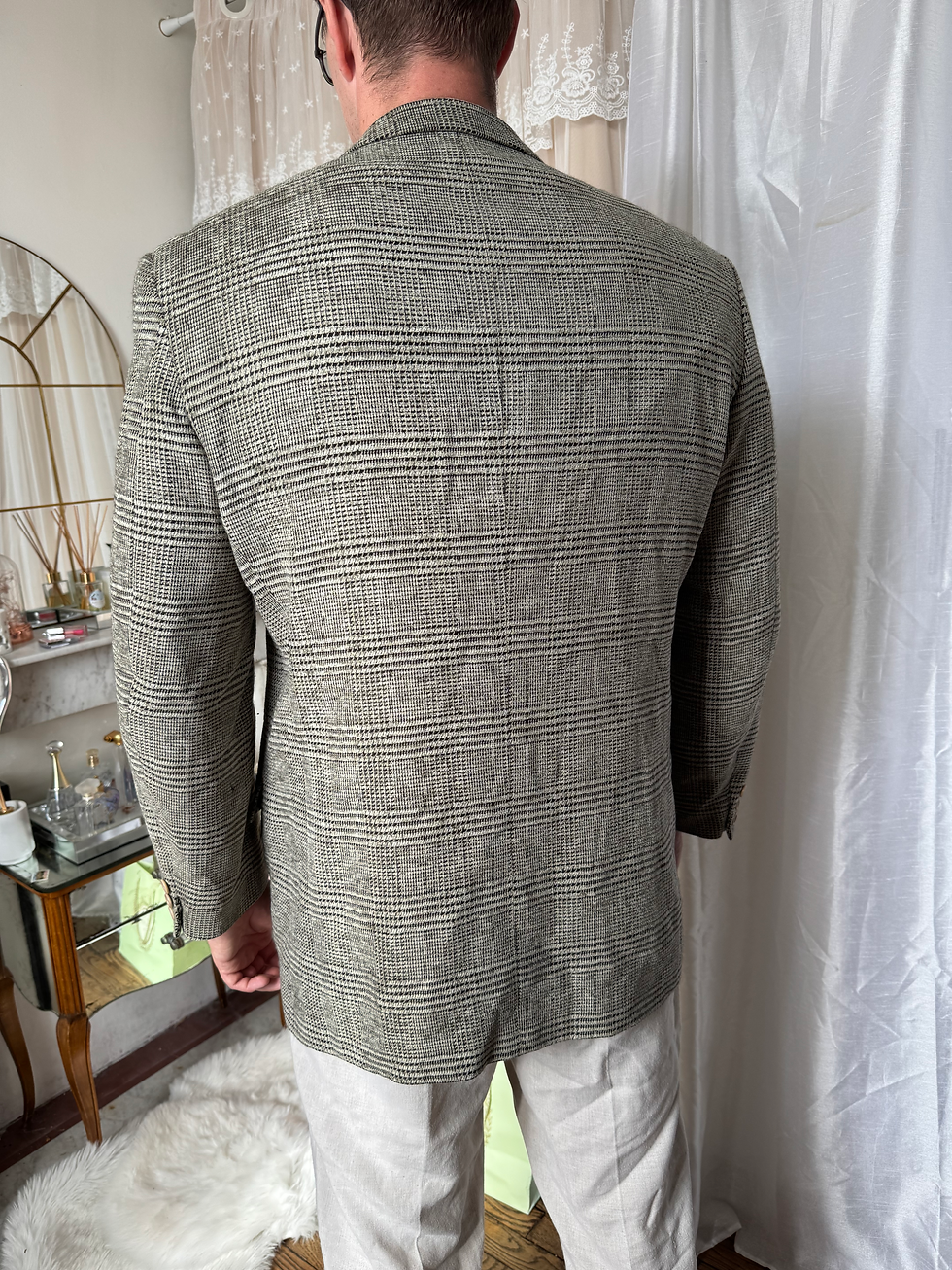 Miniature : Blazer Kenzo taille 56 beige et noir vintage en très bon état 