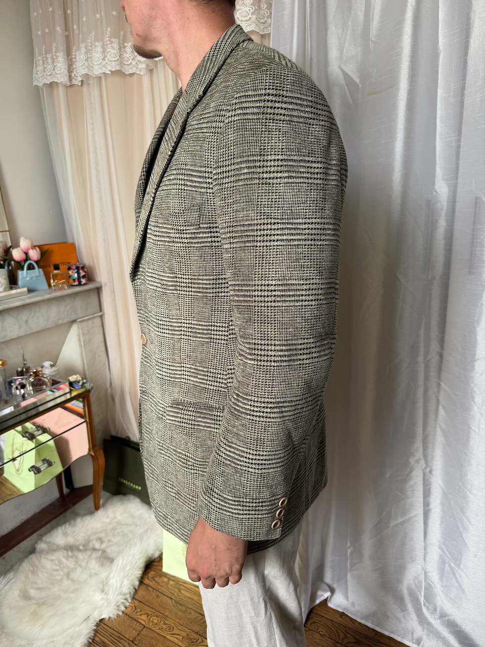 Miniature : Blazer Kenzo taille 56 beige et noir vintage en très bon état 