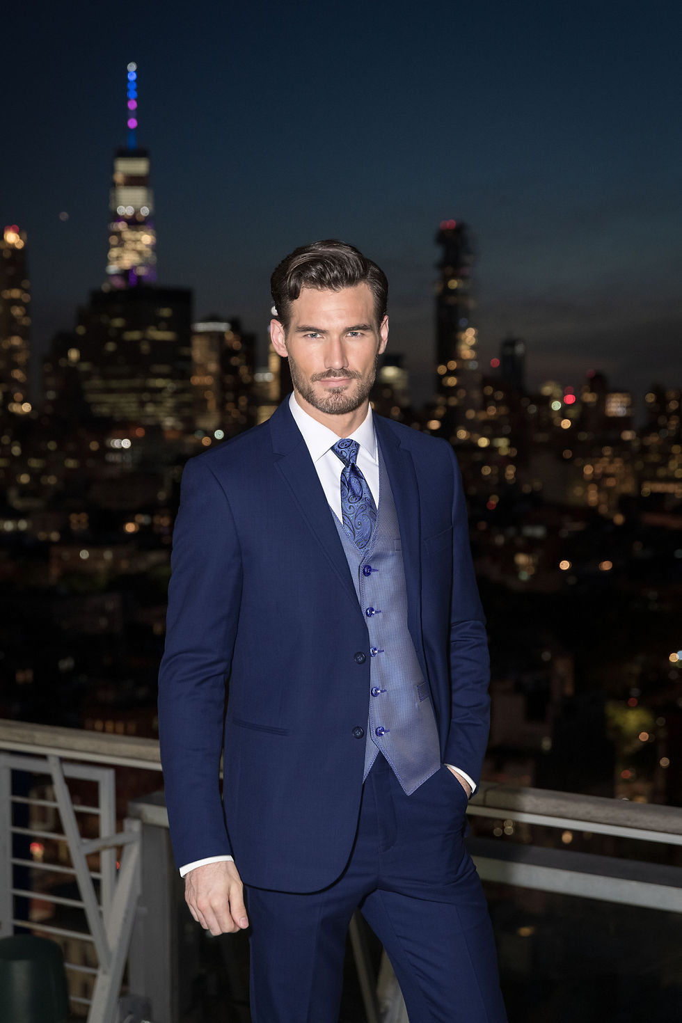Thumbnail: Michael Kors Blue Performance Wedding Suit