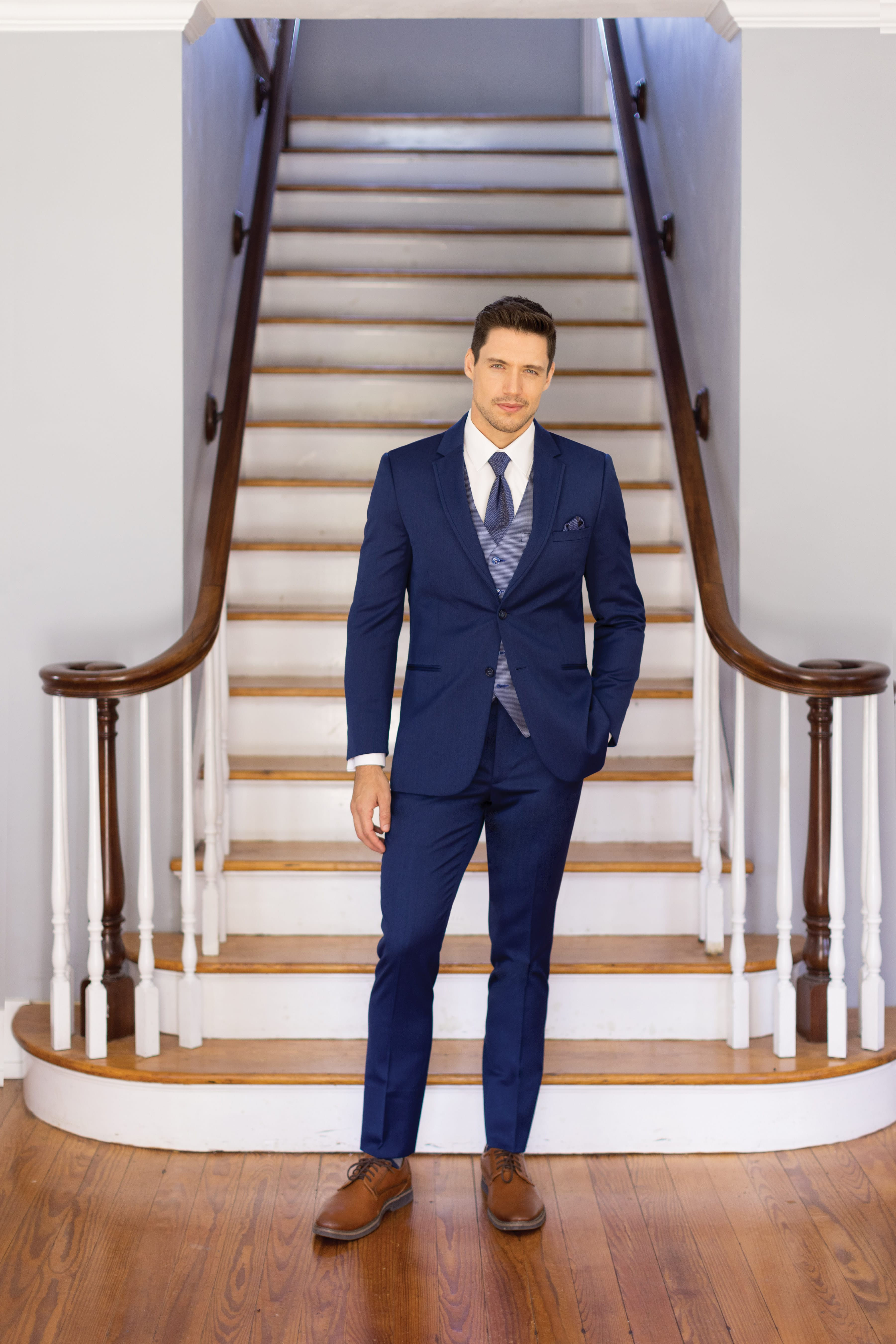 Michael Kors Blue Performance Wedding Suit