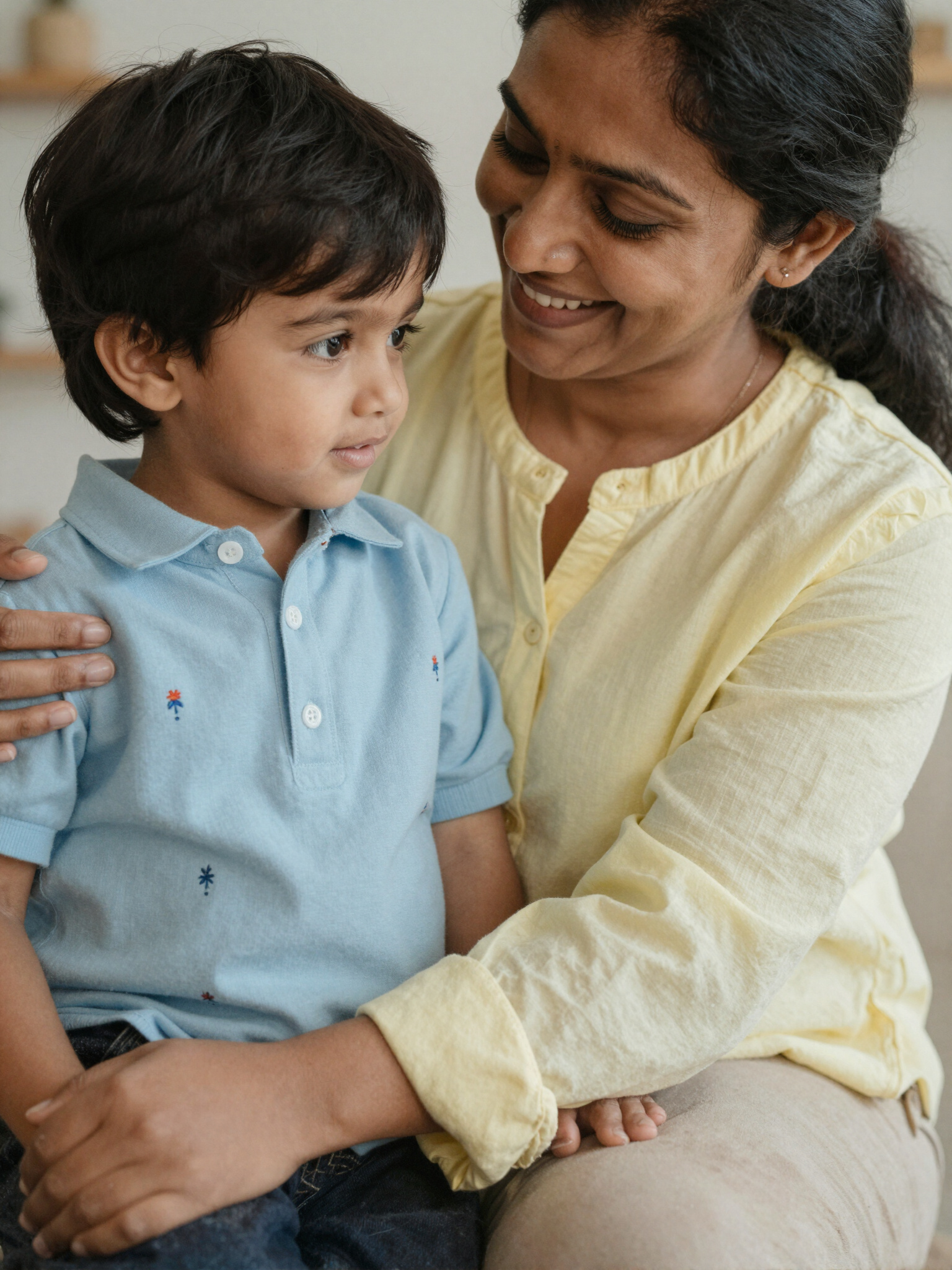 Mother and child multicultural family