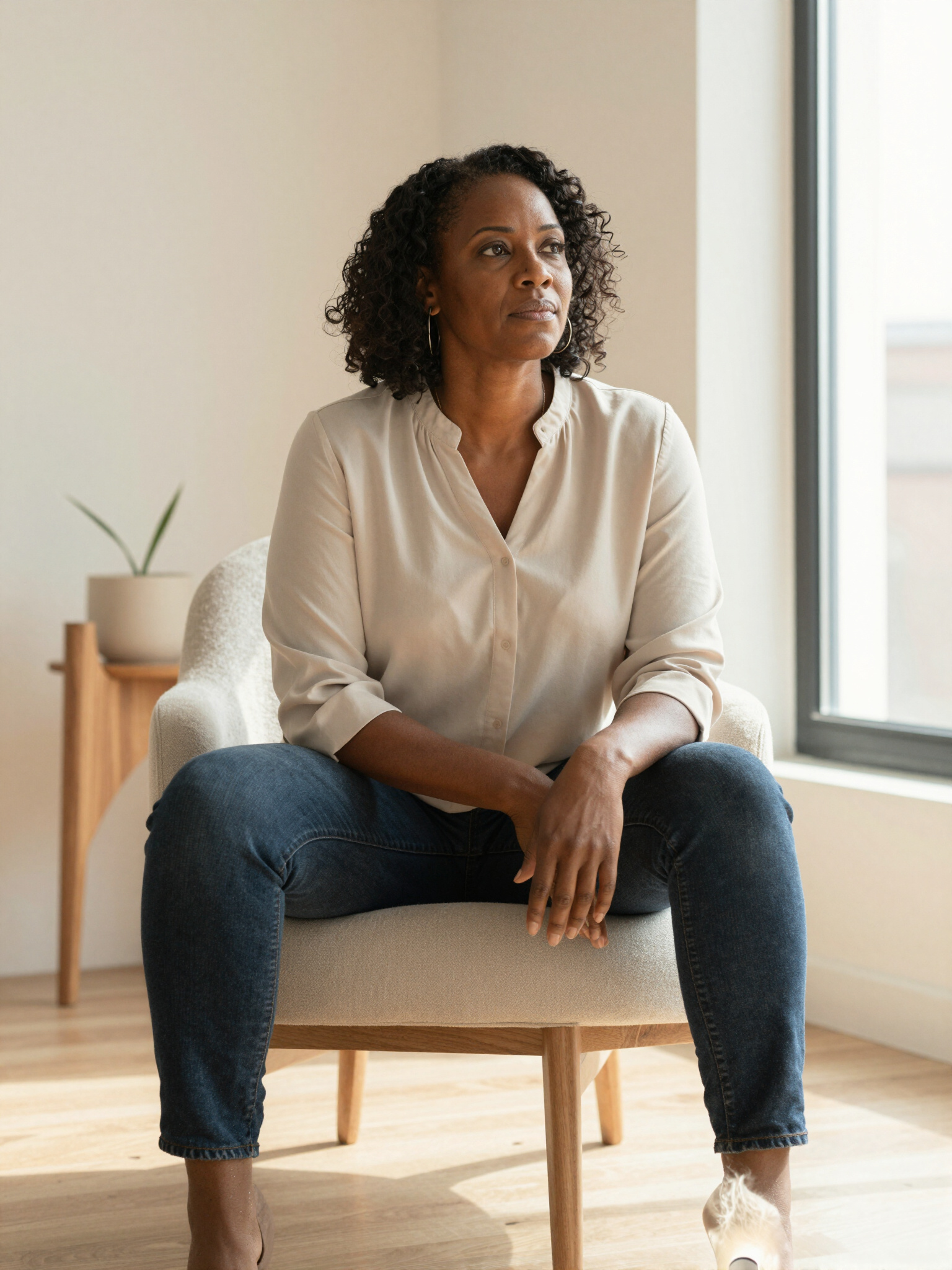 Woman life coaching session