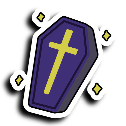 Cross and Coffin Sticker | The Sticker Hunt