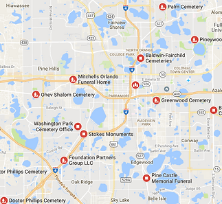 Orlando Cemeteries served by Stokes Monuments