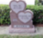 Woodlawn Double Heart Headstone North American Pink-min