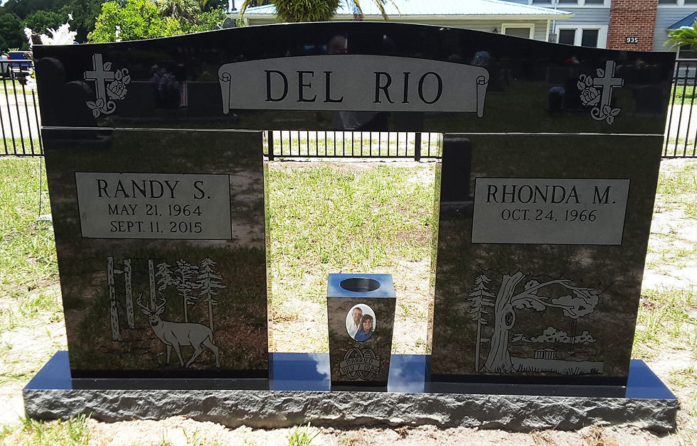 African Jet Black Custom Monument Eden Cemetery -