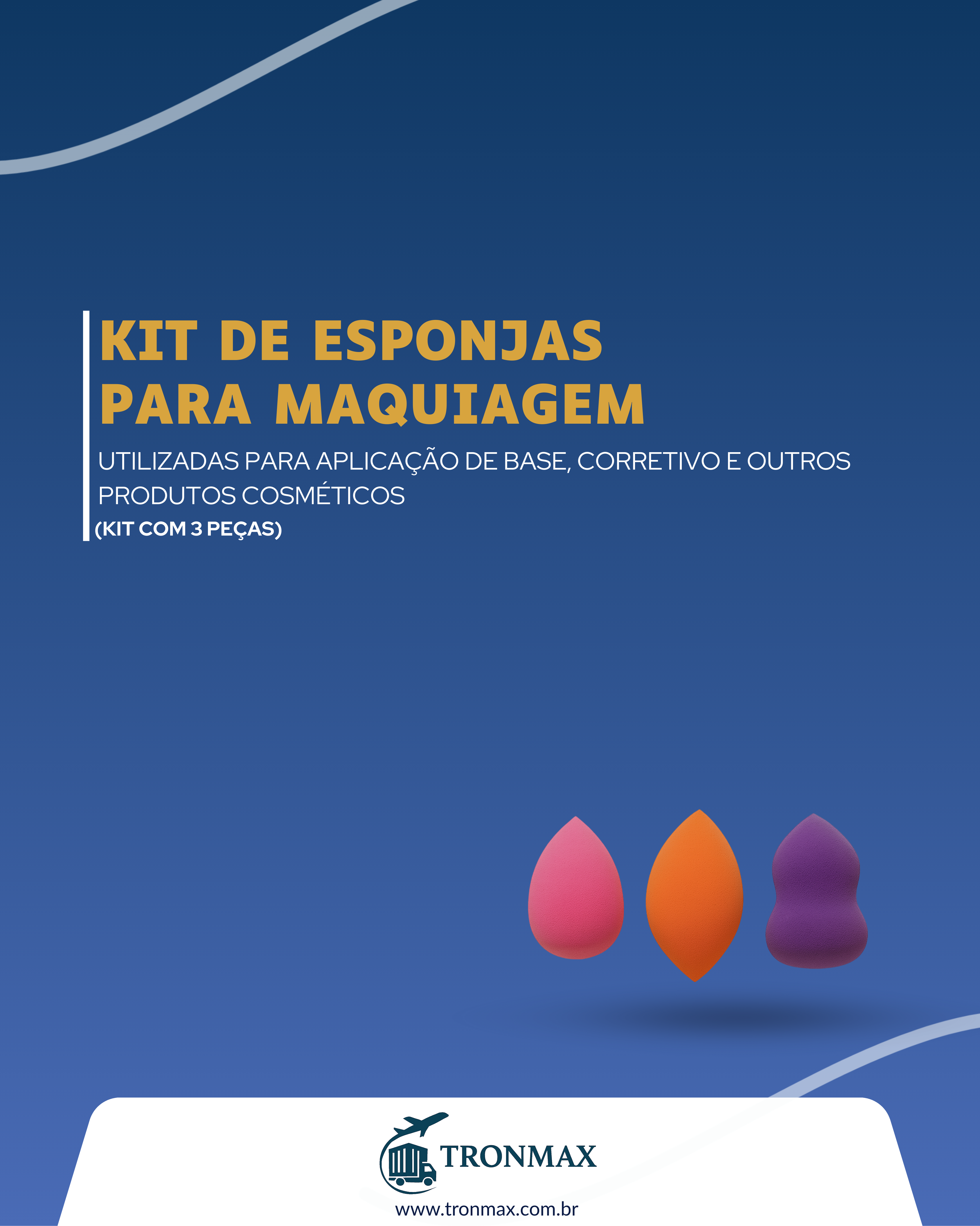 KIT DE ESPONJAS PARA MAQUIAGEM
