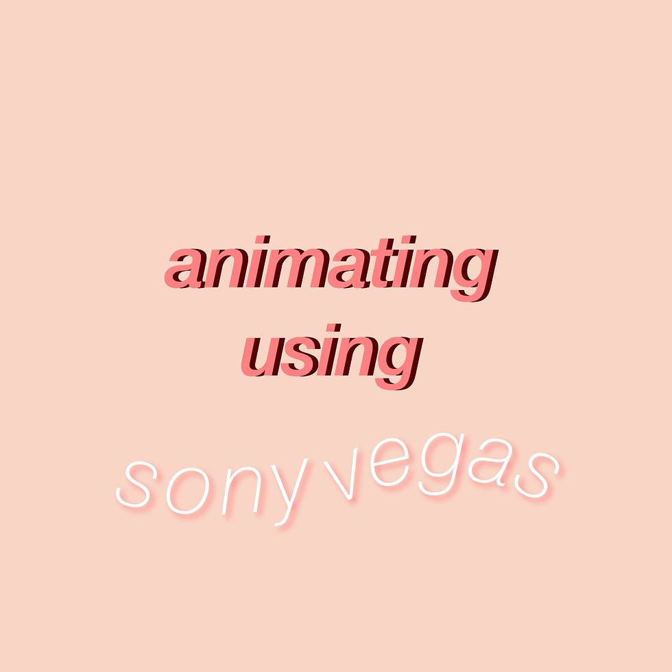 Animating using Sony Vegas.