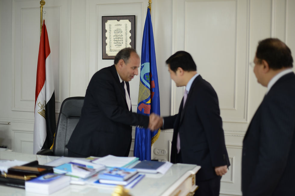 El Beheira Governor, WTE project, Mr. Ihab Tahoon, Mr. Henry Kim