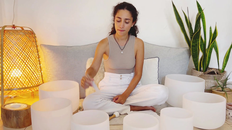 Miniature : Origin Frequency 7 Crystal Quartz Singing Bowls Set