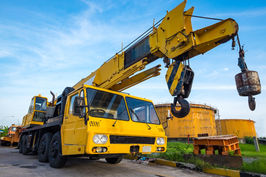 enrouleur hydraulique sur grue mobile 