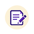 Document and pencil on cream circle.png