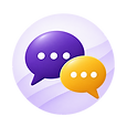 Friendly purple and gold speech bubbles-2.png