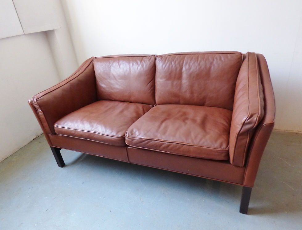 Thumbnail: Vintage Danish 2 seater brown sofa -  Grant Møbelfabrik