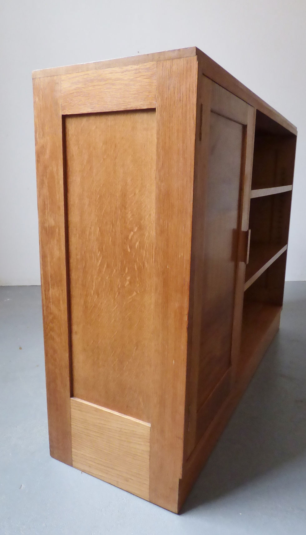 Thumbnail: Early modern light oak bookcase by Bowman Bros