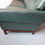 Thumbnail: Vintage Danish green leather sofa with rosewood frame