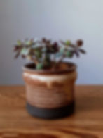 1970s vintage ceramic plant pot