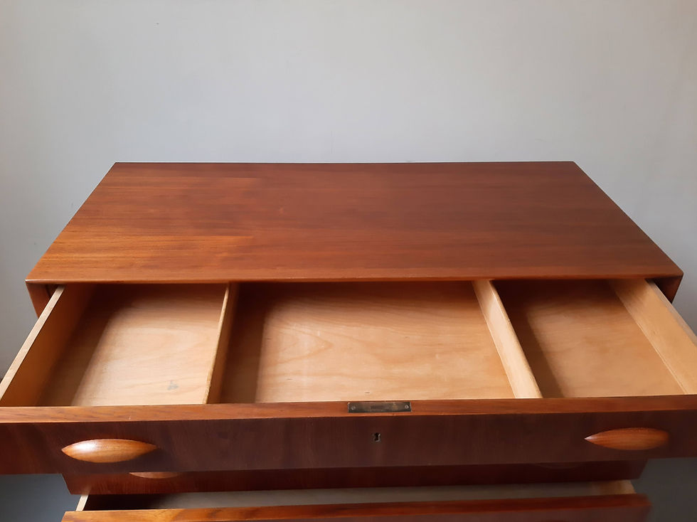 Thumbnail: Large mid-century Danish dresser chest of drawers