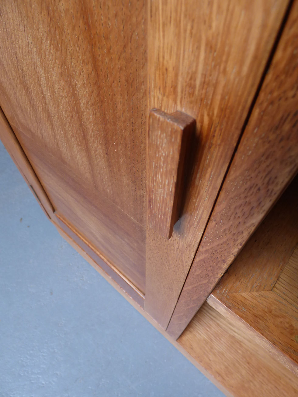 Thumbnail: Early modern light oak bookcase by Bowman Bros