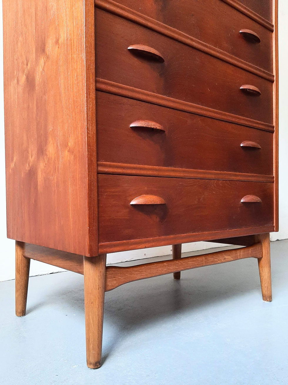 Thumbnail: 1950s Danish tallboy chest of drawers