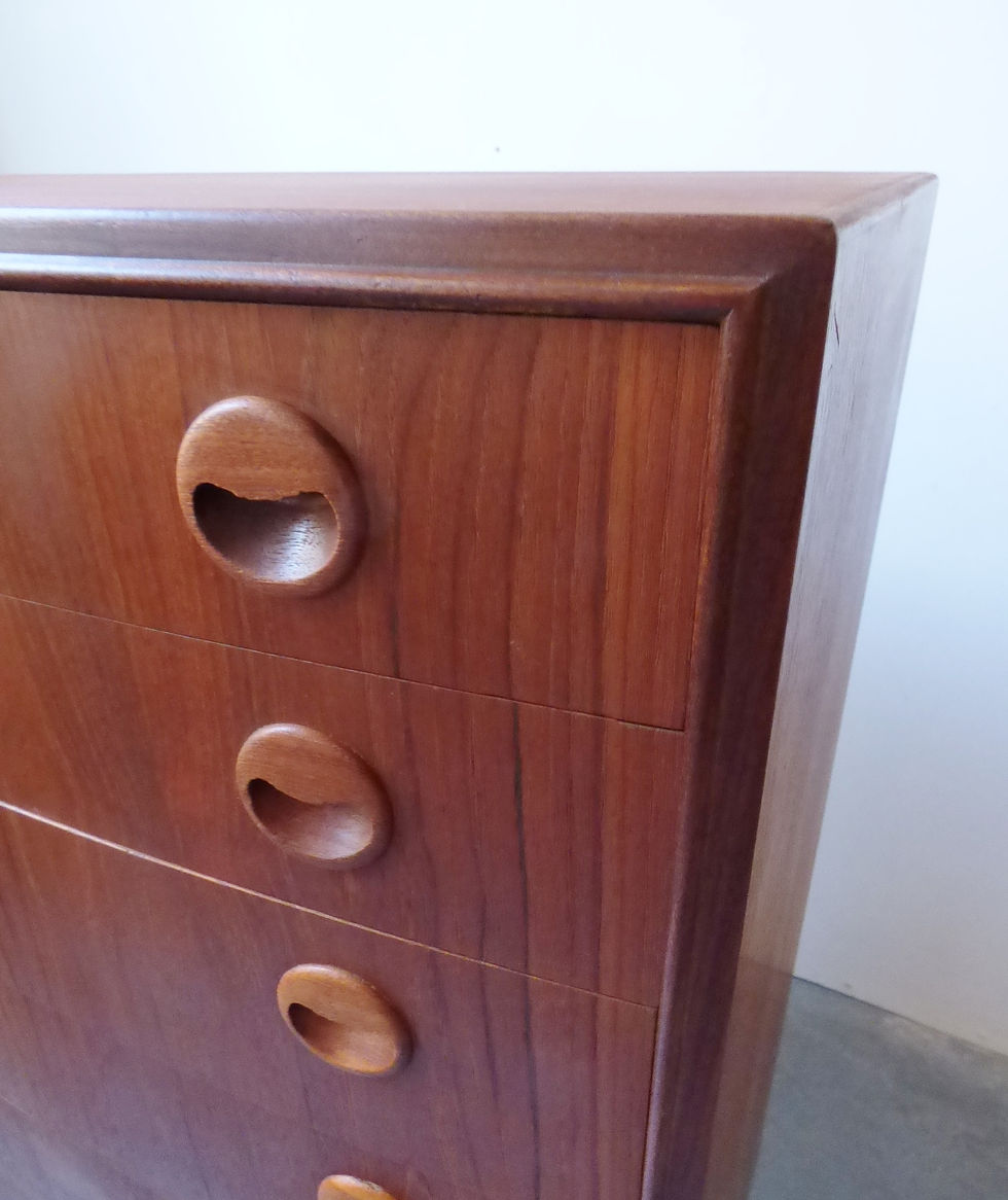 Thumbnail: Mid-century Danish bowfront tallboy