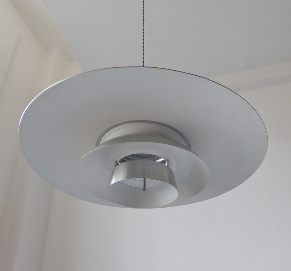 Thumbnail: Large mid-century Danish aluminium pendant lamp
