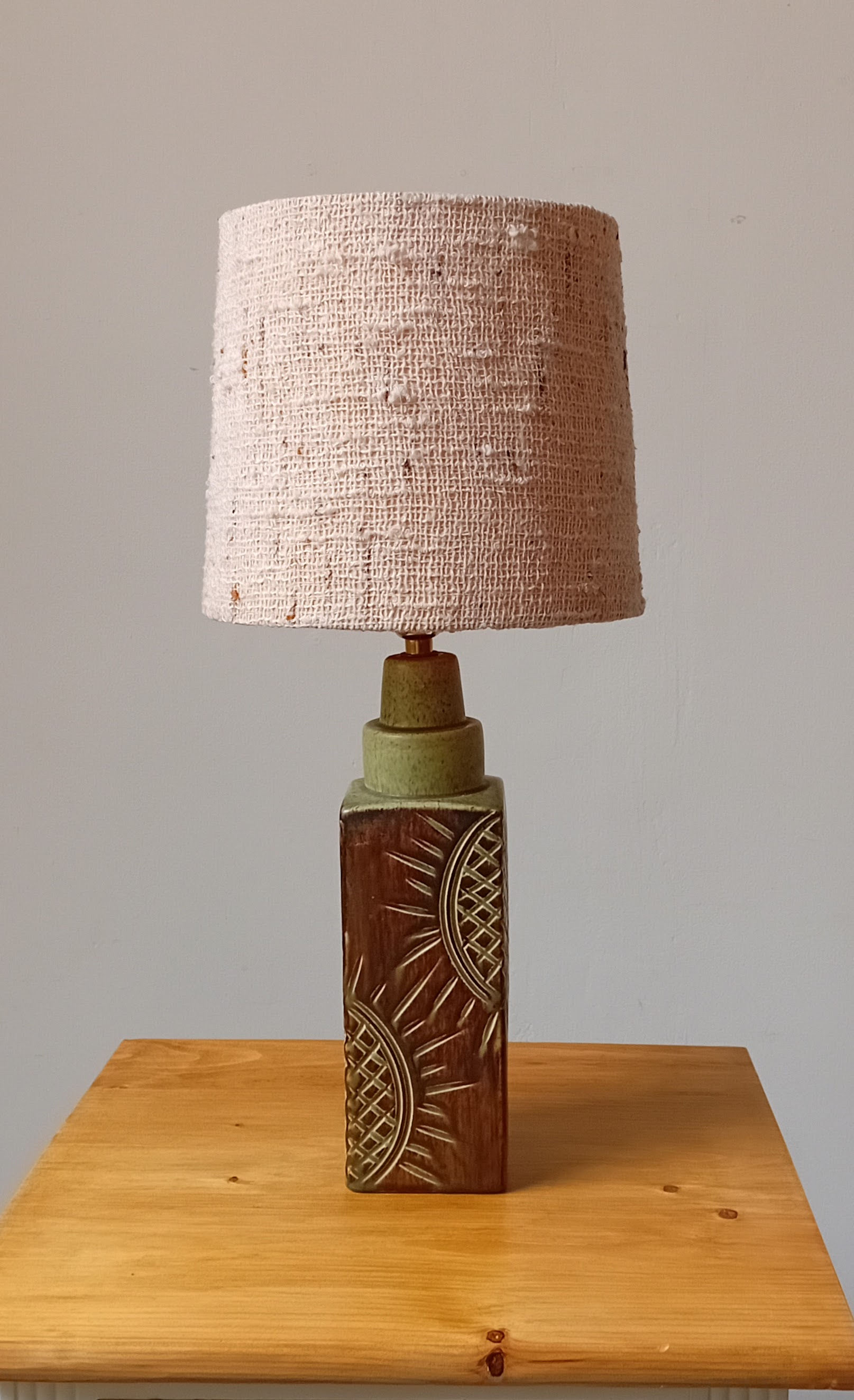 1960s Green Ceramic Lamp