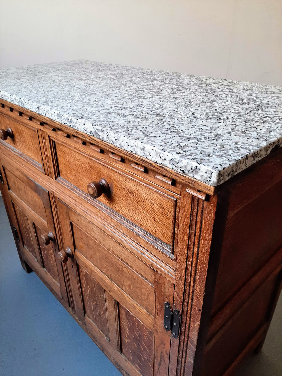 19th Century French Pastry Cabinet with Granite Top