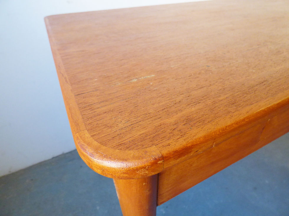 Thumbnail: Small vintage teak and beech desk