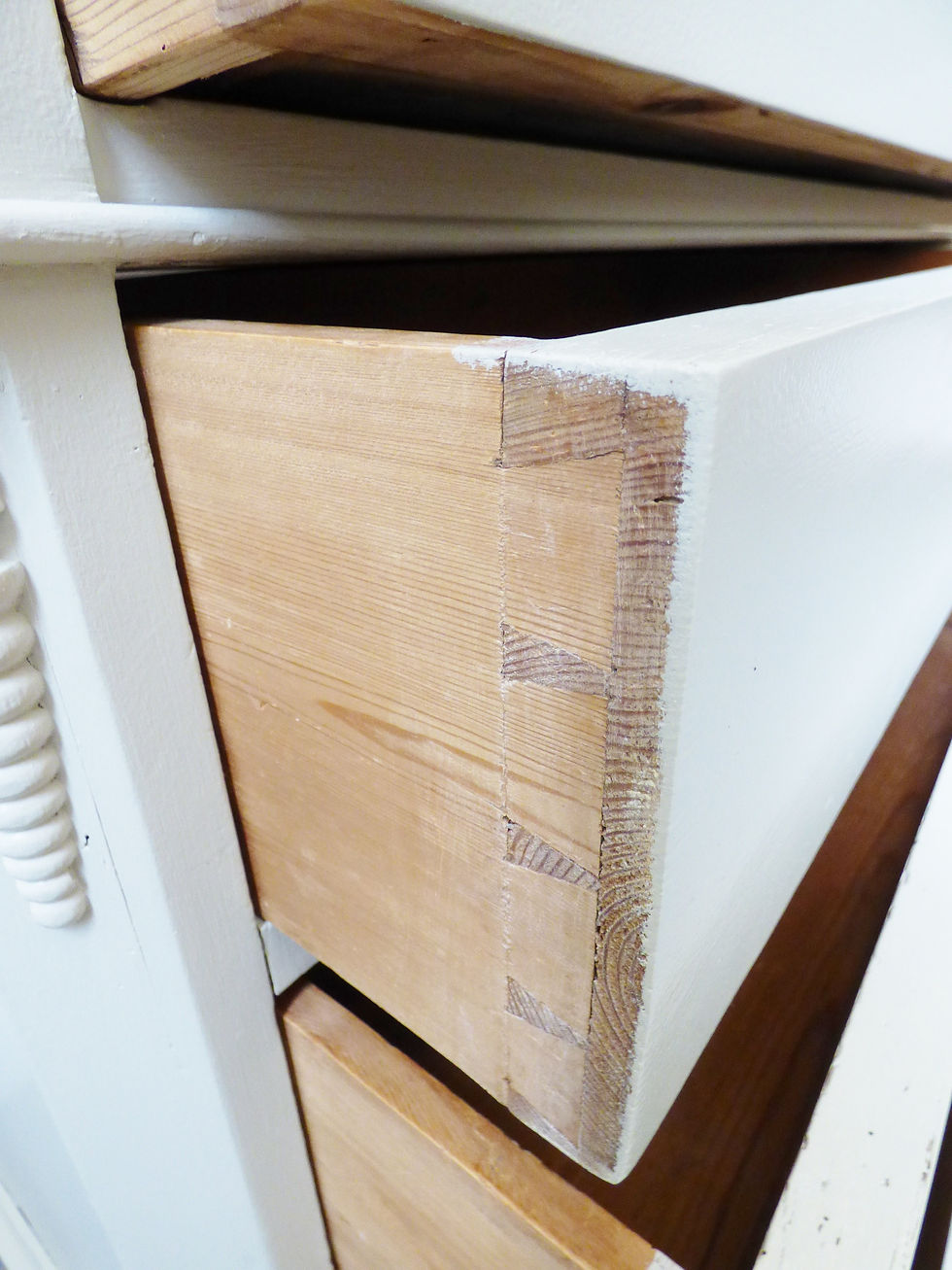 Thumbnail: Vintage painted Scandinavian chest of drawers