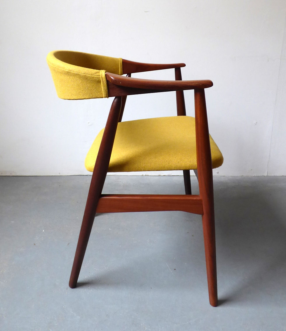 Thumbnail: Mid-century teak desk chair by Th. Harlev